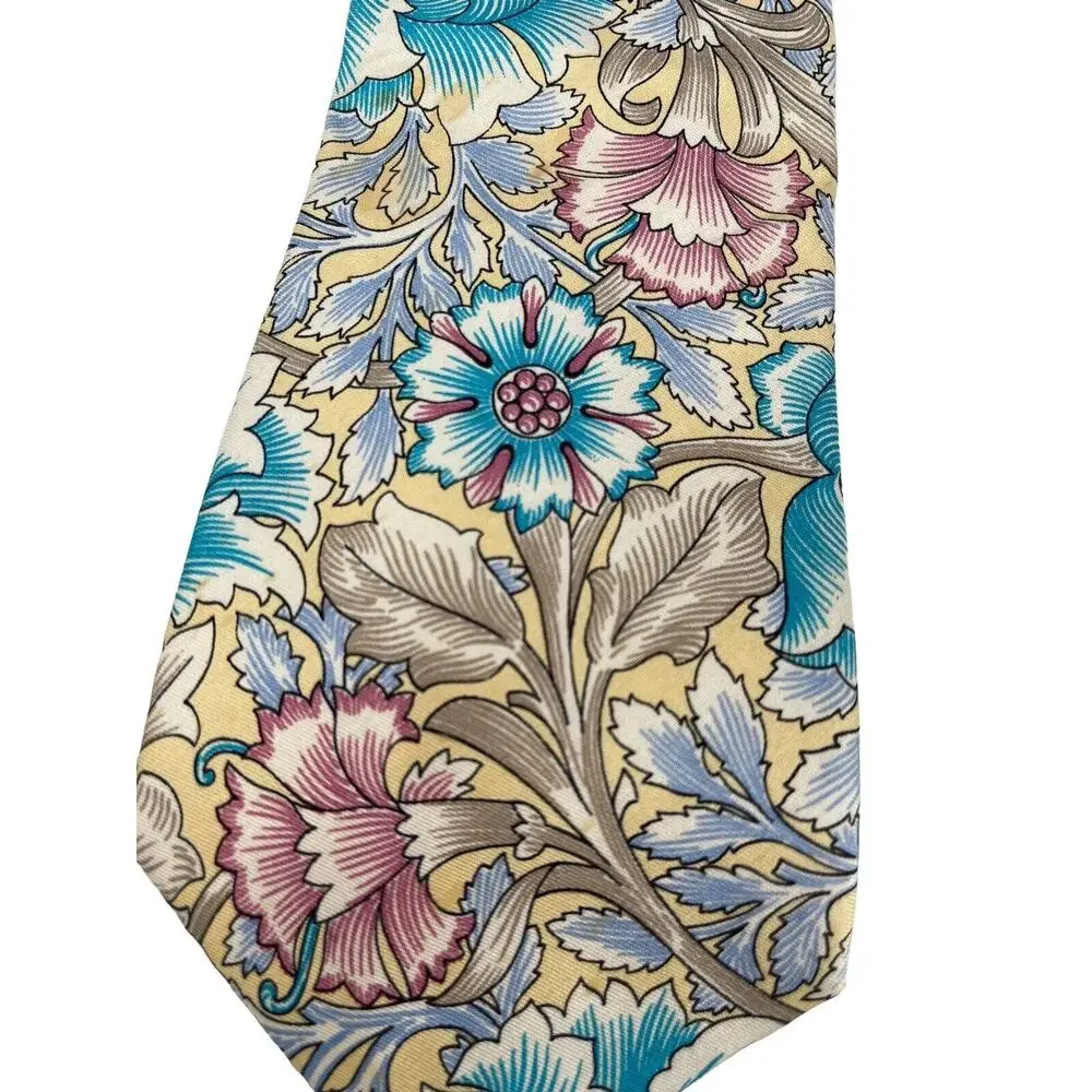 Vintage Christian Dior Necktie Silk Neck Tie Floral